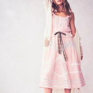 Loveshackfancy Cody linen midi dress